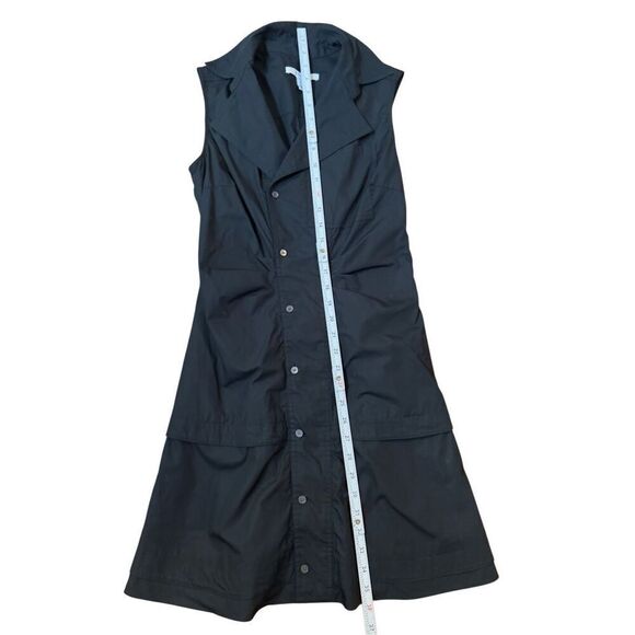 Derek Lam 10 Crosby Satina Sleeveless Shirtdress in Black Sz 2 - Picture 10 of 14